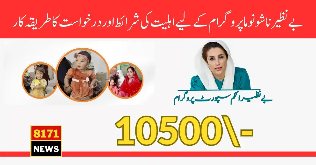 Eligibility Conditions and Application Procedure for 10500 Benazir Nashonuma Program