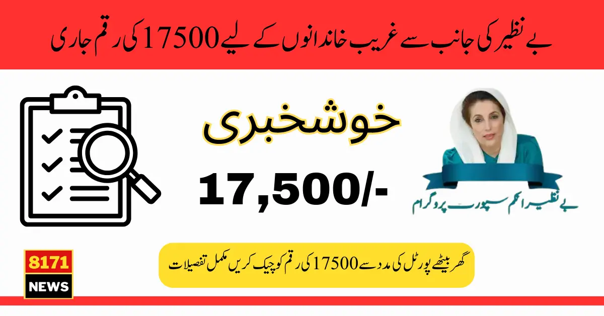 How To Check Complete 17500 BISP Payment Through 8171 Portal