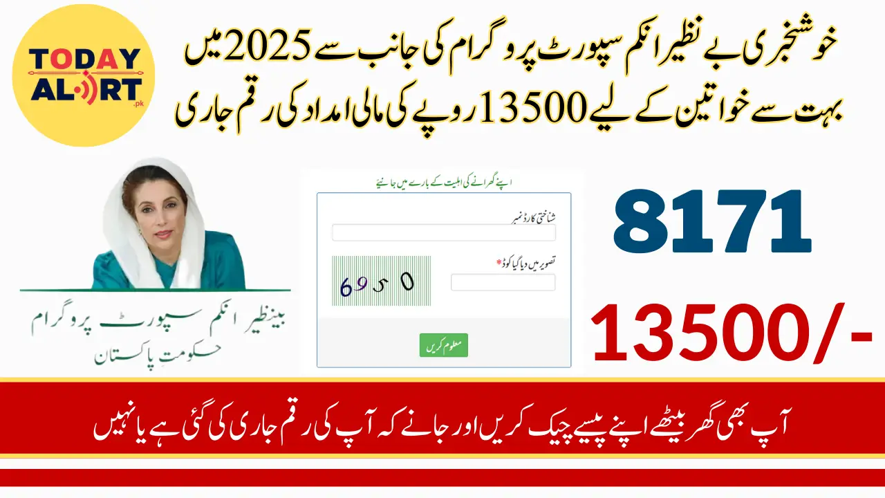 Benazir Kafalat Payment Eligibility Check For January 2025 Through 8171 Portal & SMS