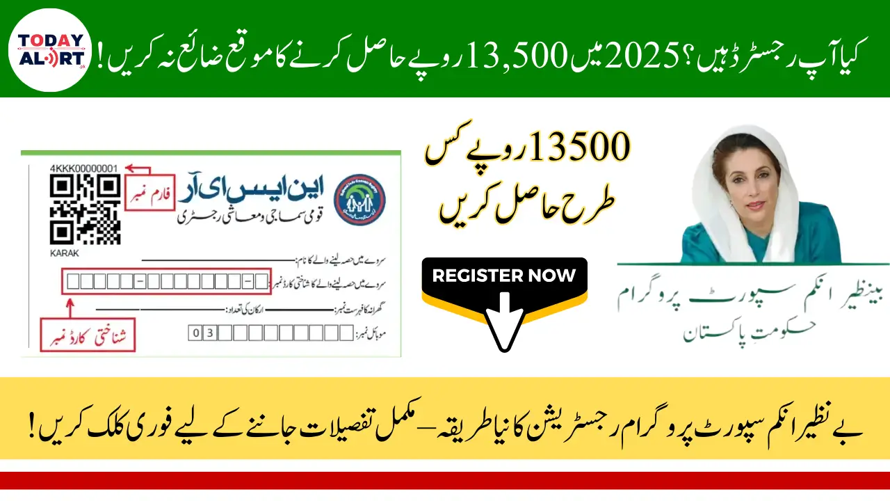 Benazir Kafalat 13500 Registration 2025 Through NSER Survey