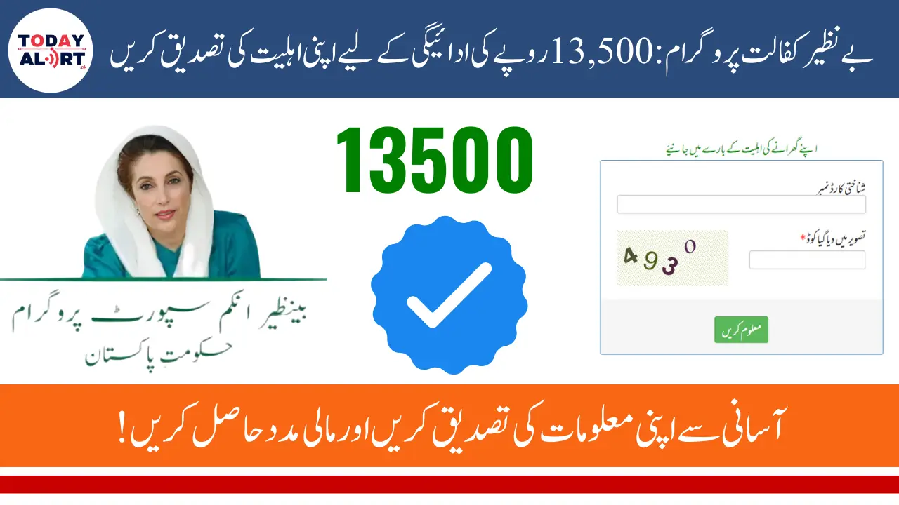 Benazir Kafalat Program 13500 Payment Verification For January to March Installment