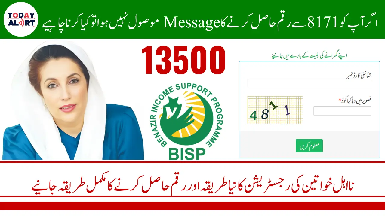 Check BISP 13500 Payment Status If Not Receive Response After Registration